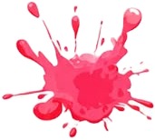 a pink paint spied on a white background.jpg
